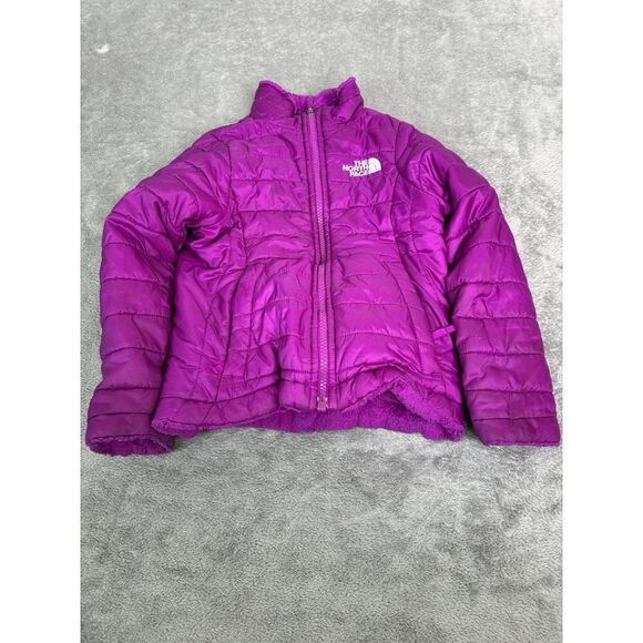 The North Face Reversible Fleeced Flower Patch Quilted Jacket Girls Size XXS - Picture 1 of 15